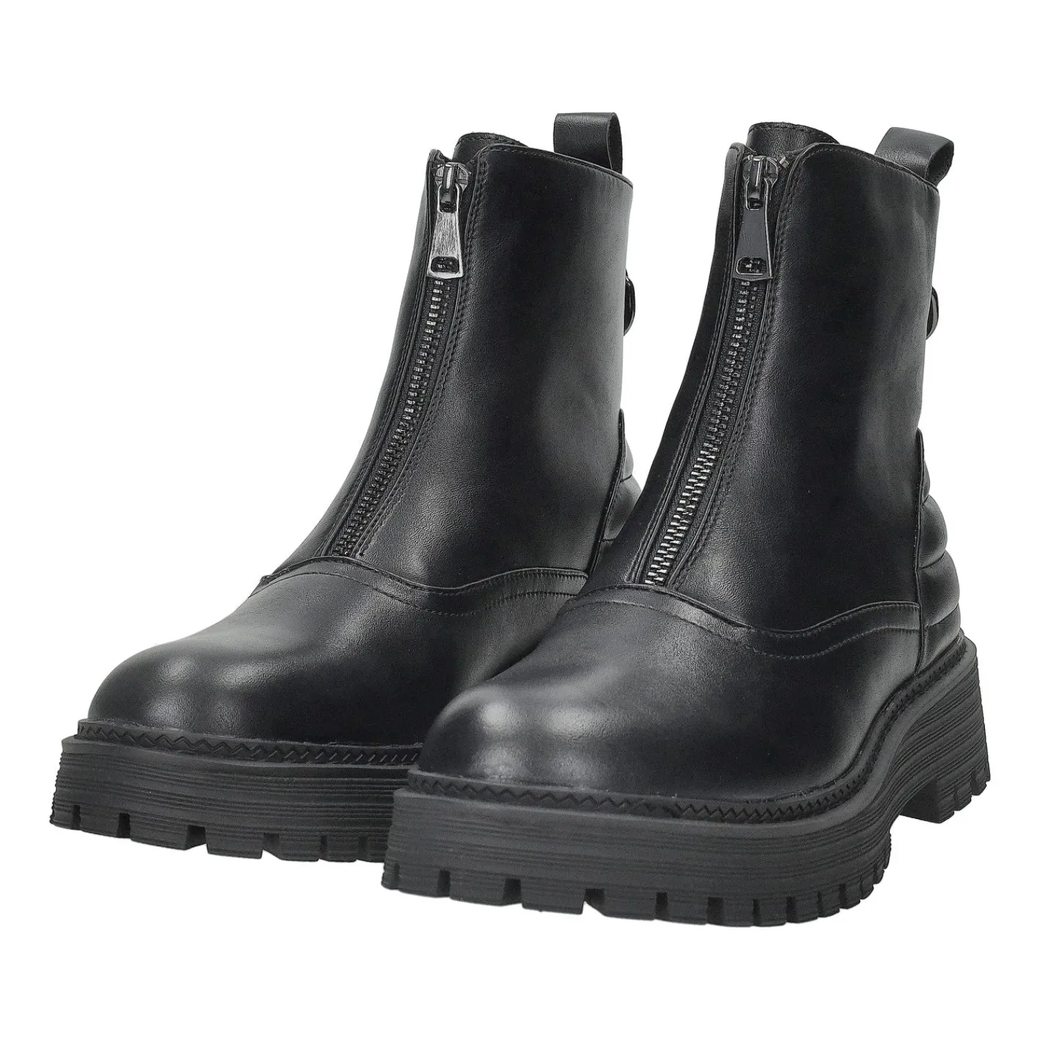 Tata Italia Anfibi con zip frontale.Tacco alto 4cm Nero Outlet