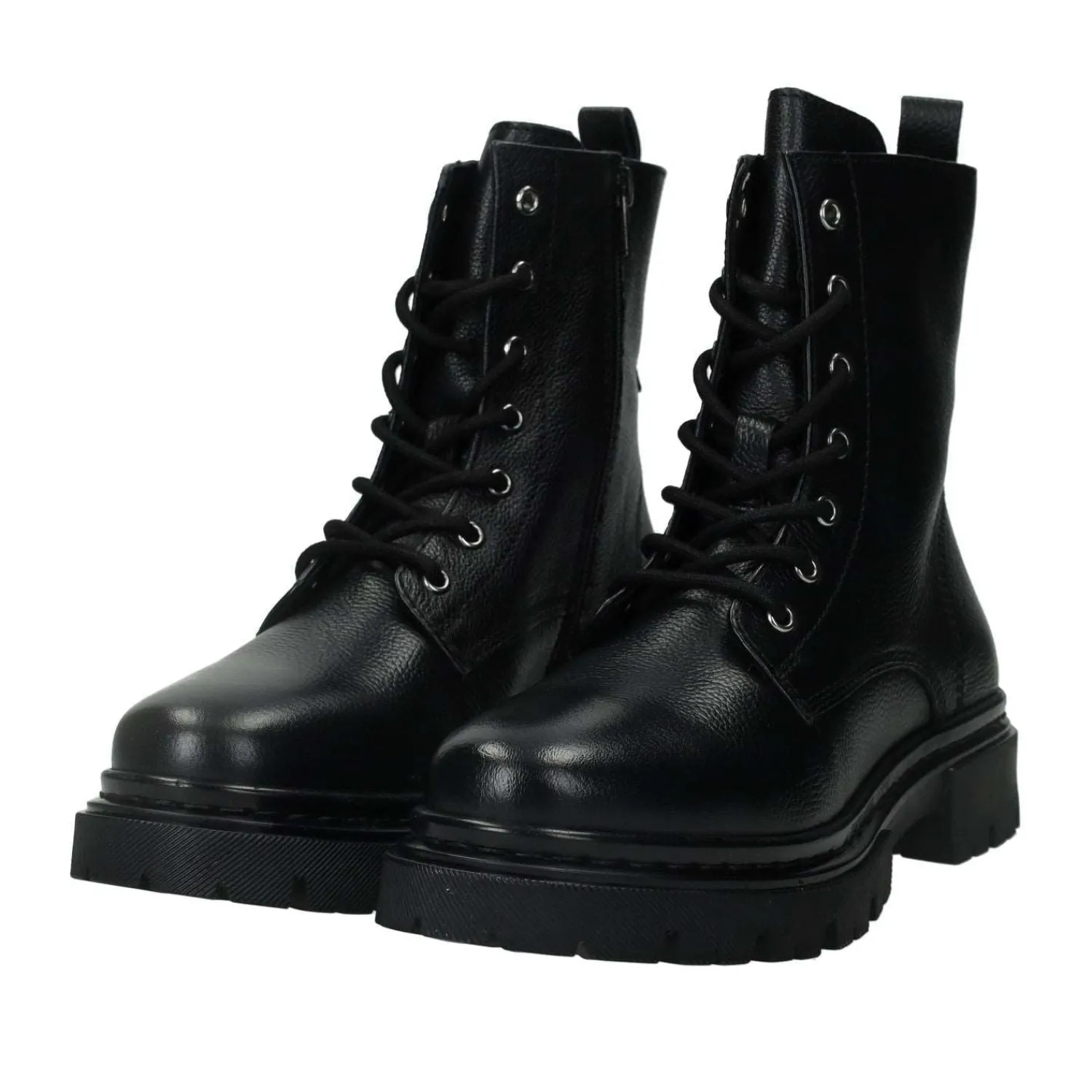 Tata Italia Anfibi in vera pelle.Tacco alto 3cm Nero