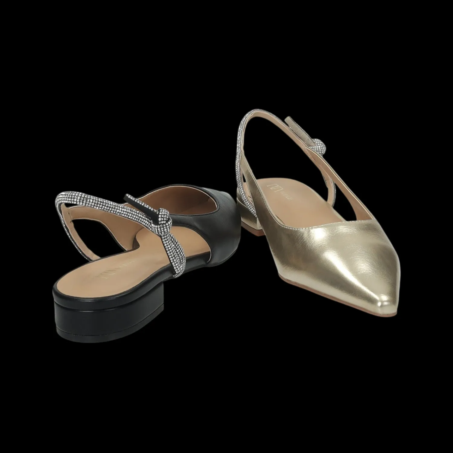 Tata Italia Ballerine con cinturino in strass.Tacco alto 2cm New