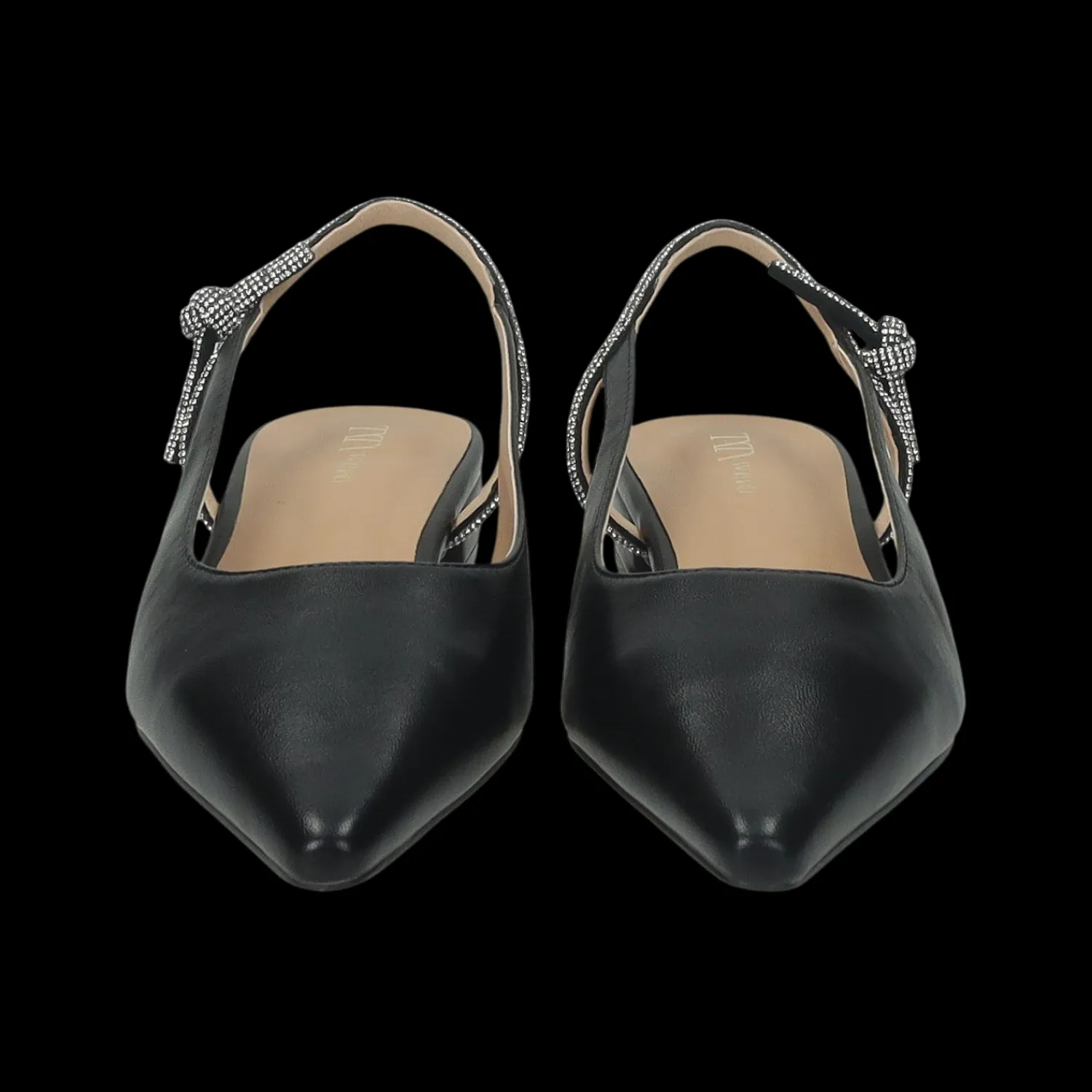 Tata Italia Ballerine con cinturino in strass.Tacco alto 2cm New