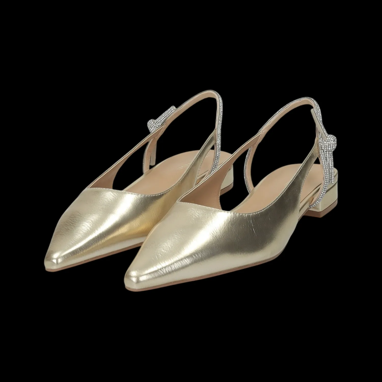 Tata Italia Ballerine con cinturino in strass.Tacco alto 2cm New