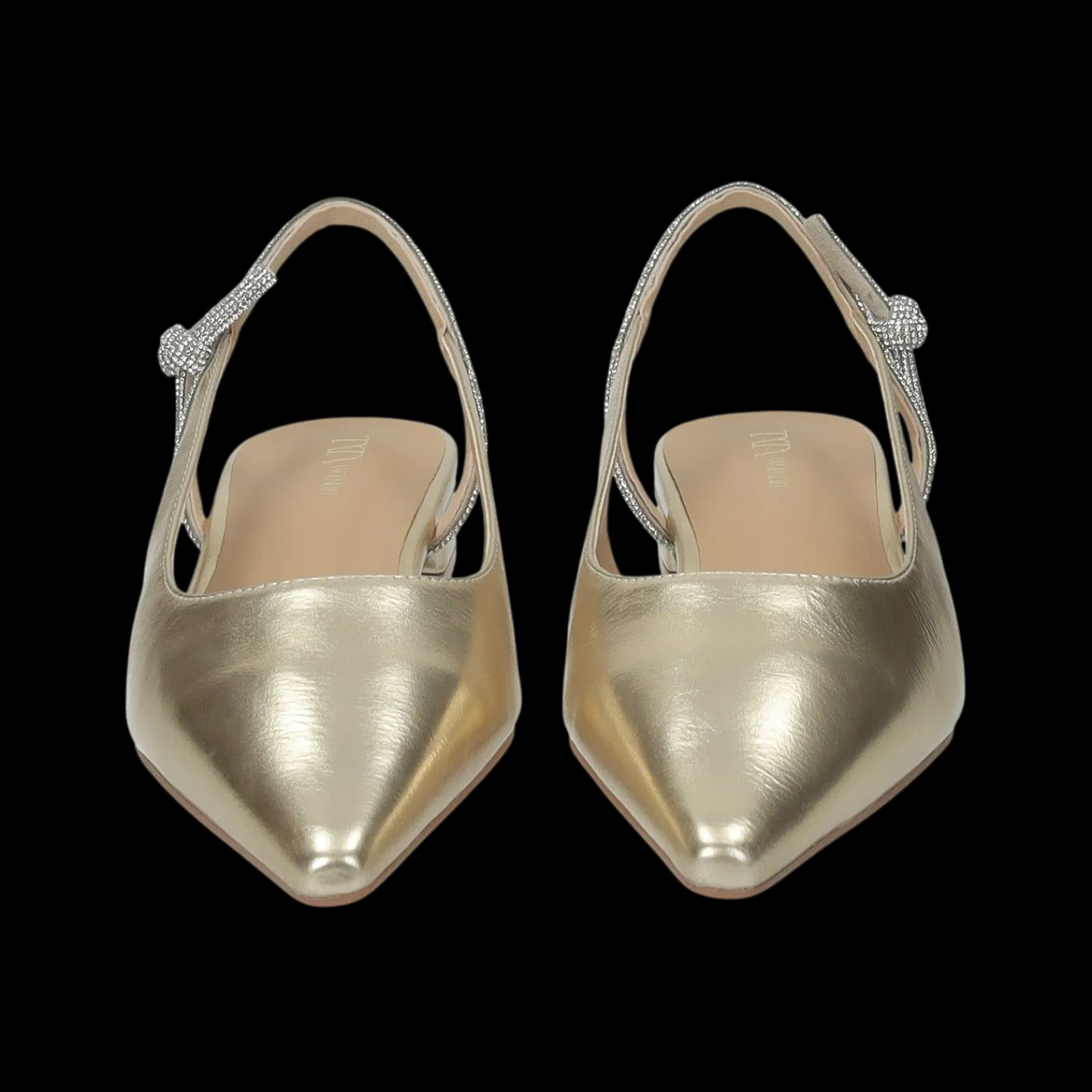 Tata Italia Ballerine con cinturino in strass.Tacco alto 2cm New