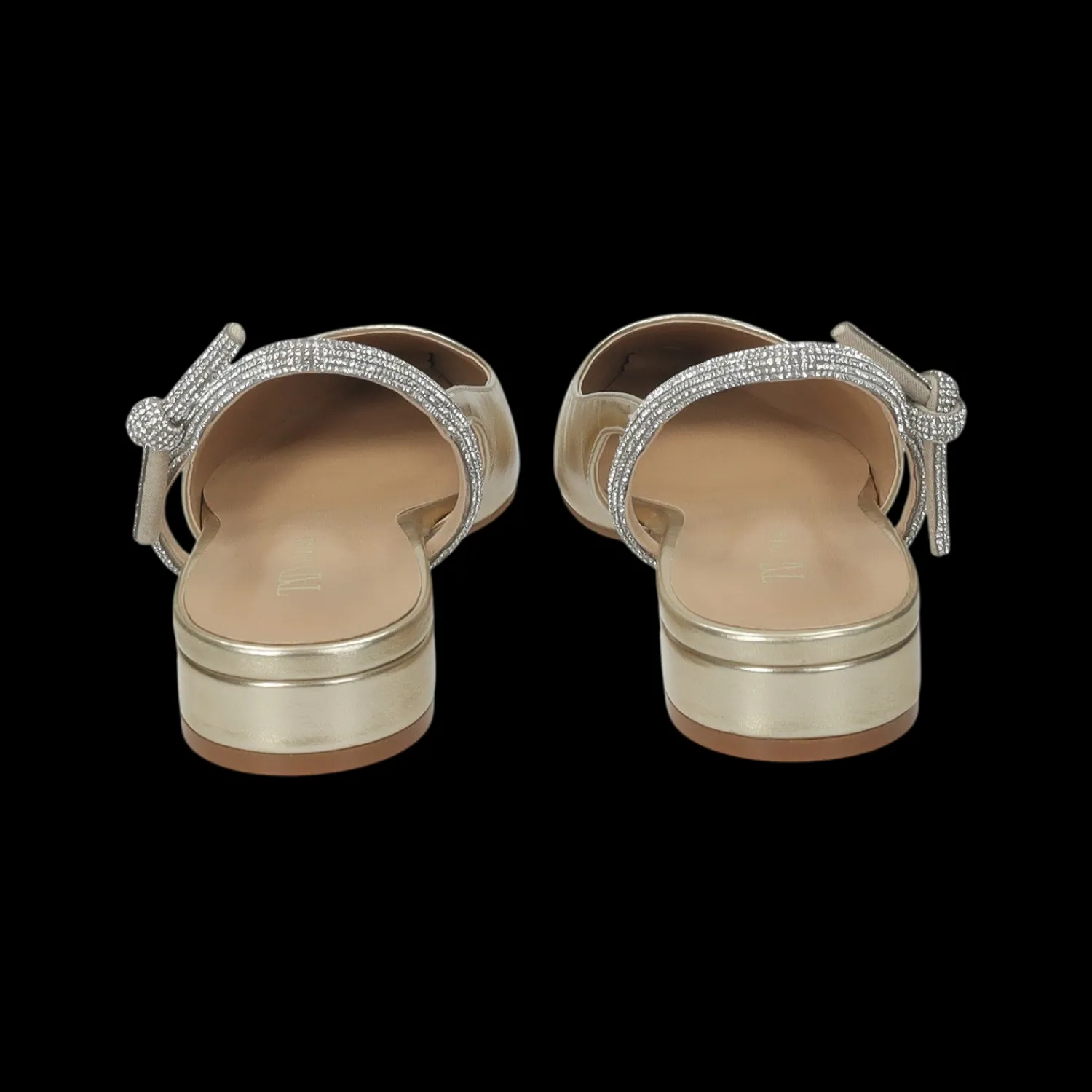 Tata Italia Ballerine con cinturino in strass.Tacco alto 2cm New