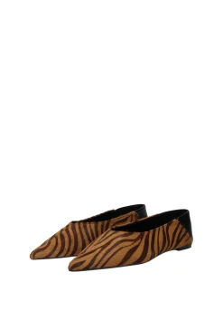 Tata Italia Ballerine Leather Marrone New