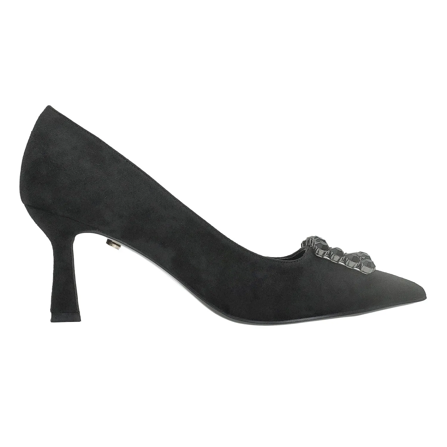 Tata Italia Décolleté con inserto in strass. Tacco alto 8cm Nero Outlet