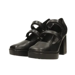 Tata Italia Décolleté con punta squadrata e doppio cinturino. Tacco alto 9cm Nero Sale