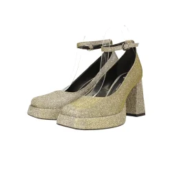 Tata Italia Décolleté glitterate. con punta squadrata e plateau. Made in Italy. Tacco alto 9cm Clearance