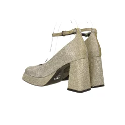 Tata Italia Décolleté glitterate. con punta squadrata e plateau. Made in Italy. Tacco alto 9cm Clearance