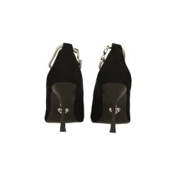 Tata Italia Décolleté in microfibra con cinturino ricoperto di strass. Tacco alto 9cm Nero Sale