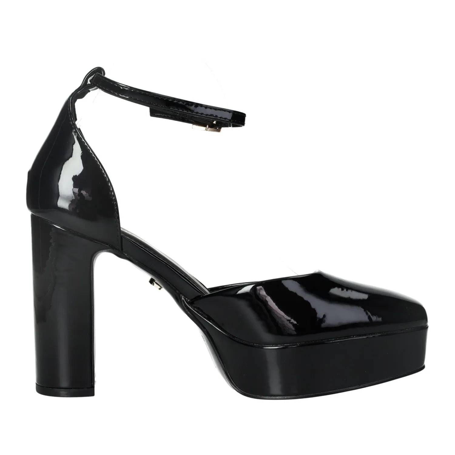 Tata Italia Décolleté in vernice con cinturino. Tacco alto 10.5 cm Nero New