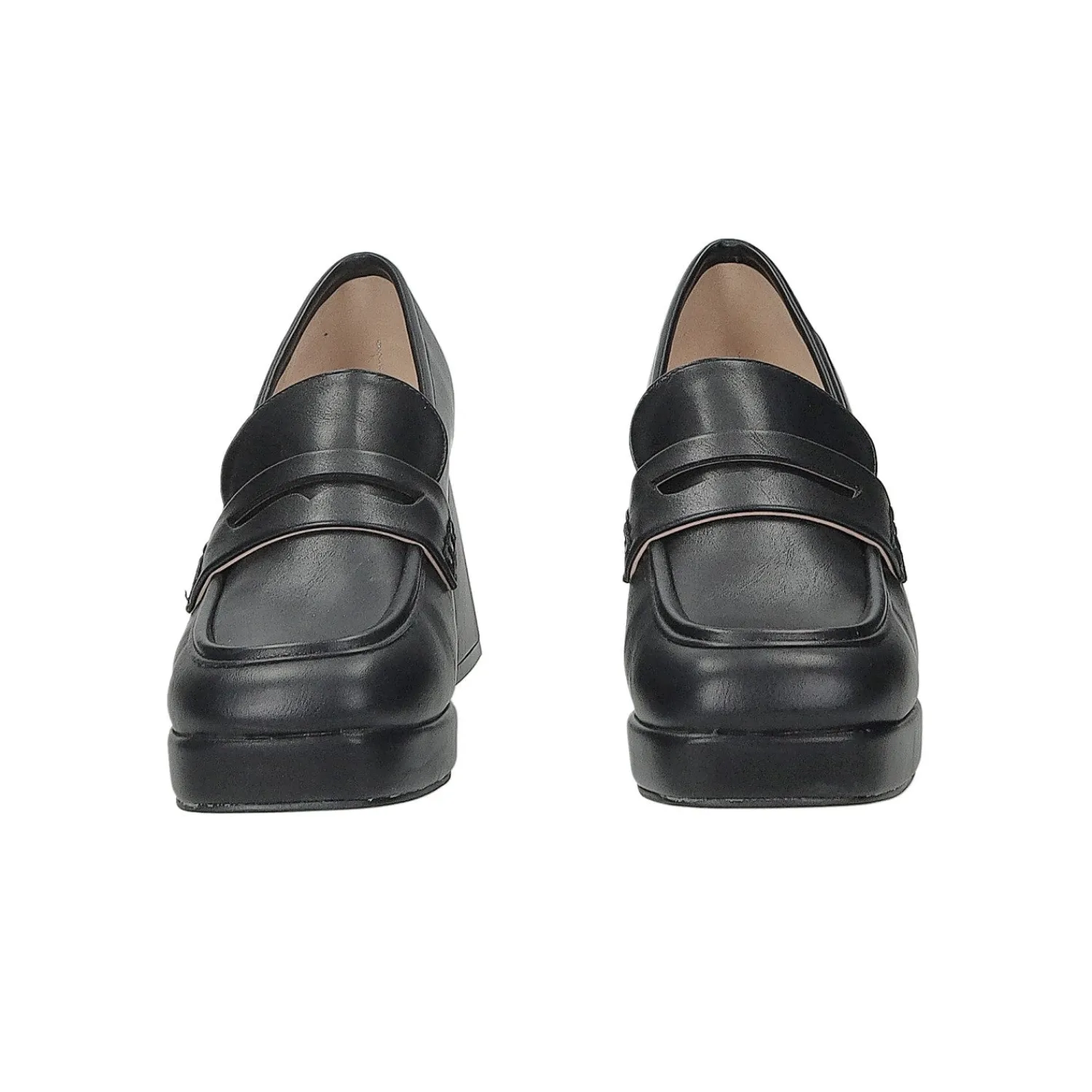 Tata Italia Mocassini con fibbia. Tacco alto 8cm Nero Sale