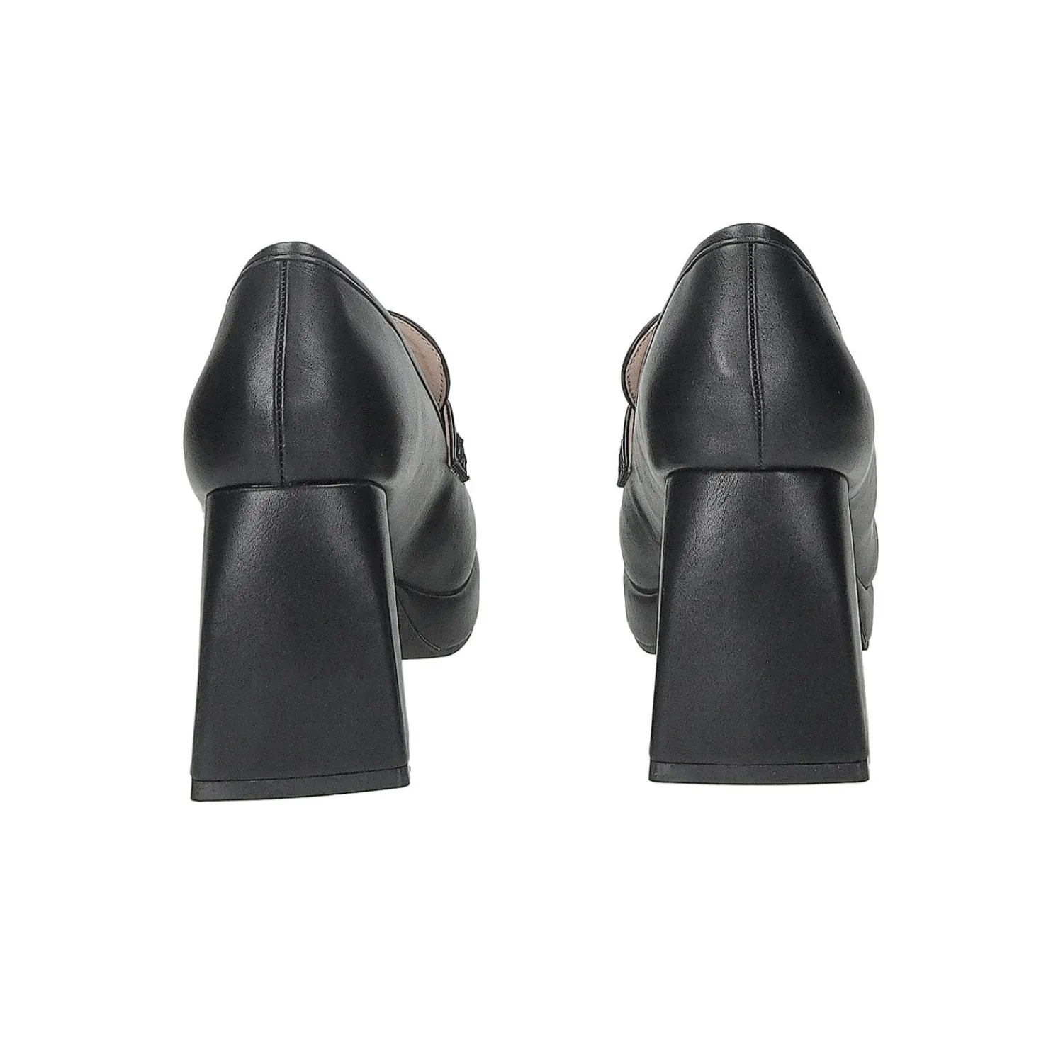Tata Italia Mocassini con fibbia. Tacco alto 8cm Nero Sale