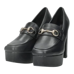 Tata Italia Mocassini con morsetto. Tacco alto 12cm Nero