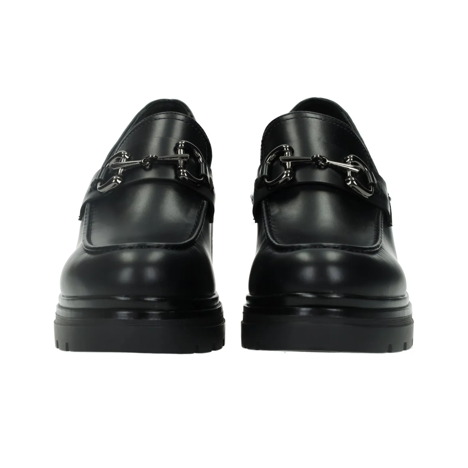 Tata Italia Mocassini donna con morsetto. Tacco alto 6 cm Nero Hot