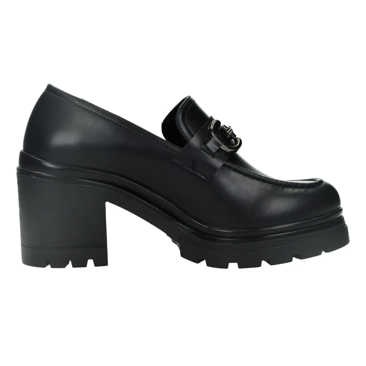 Tata Italia Mocassini donna con morsetto. Tacco alto 6 cm Nero Hot