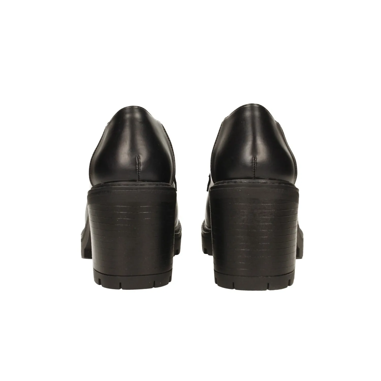 Tata Italia Pumps mocassino con tacco largo alto 7cm Nero