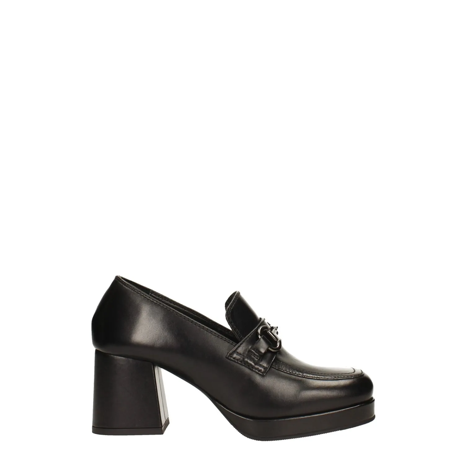 Tata Italia Pumps mocassino in vera pelle. Tacco alto 7cm Outlet