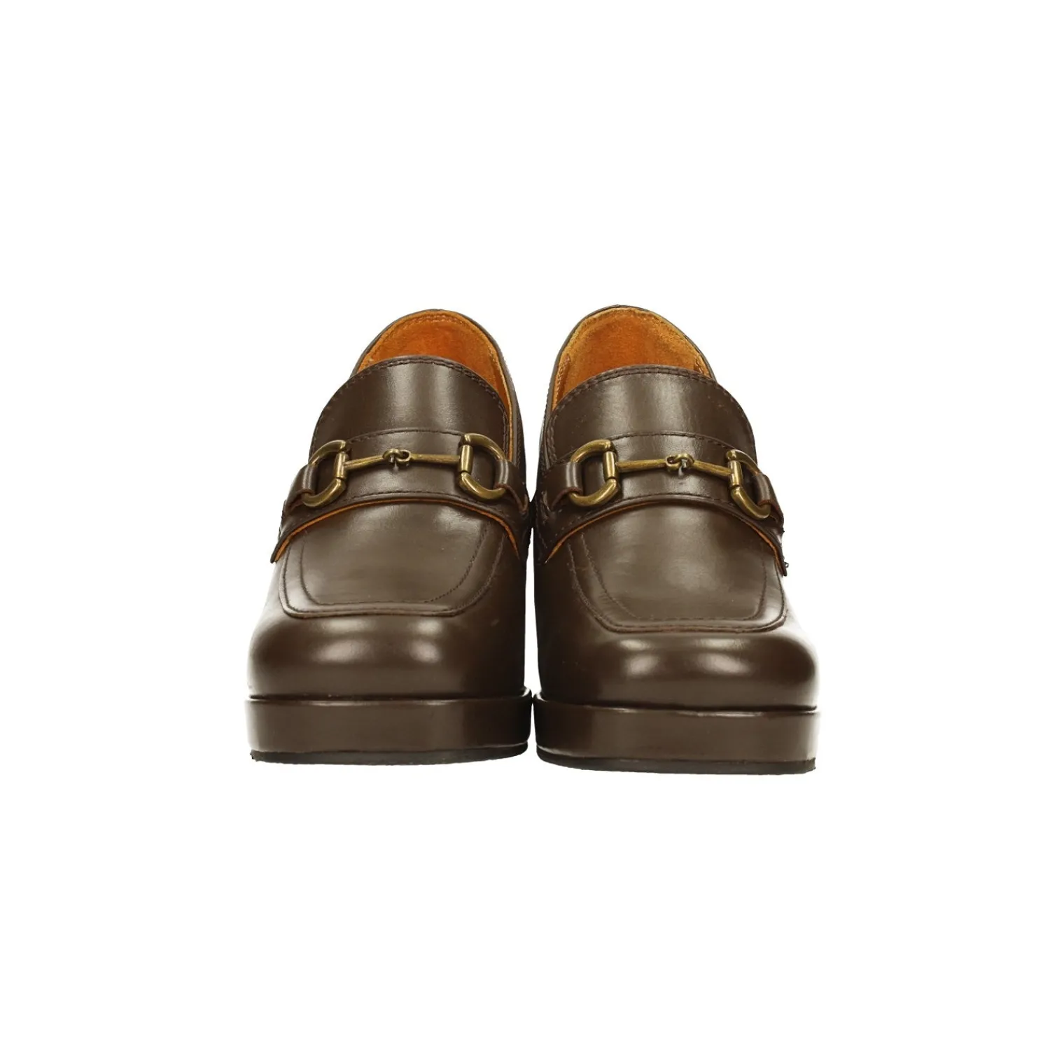 Tata Italia Pumps mocassino in vera pelle. Tacco alto 7cm Outlet