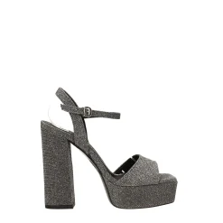 Tata Italia Sandali con plateau glitterati. Made in Italy. Tacco alto 13cm