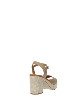Tata Italia Sandali con tacco quadrato Beige