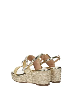 Tata Italia Sandali con zeppa Oro Clearance