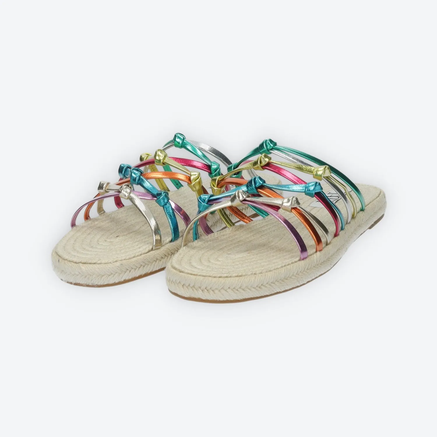 Tata Italia Sandali flat in corda Multicolore New