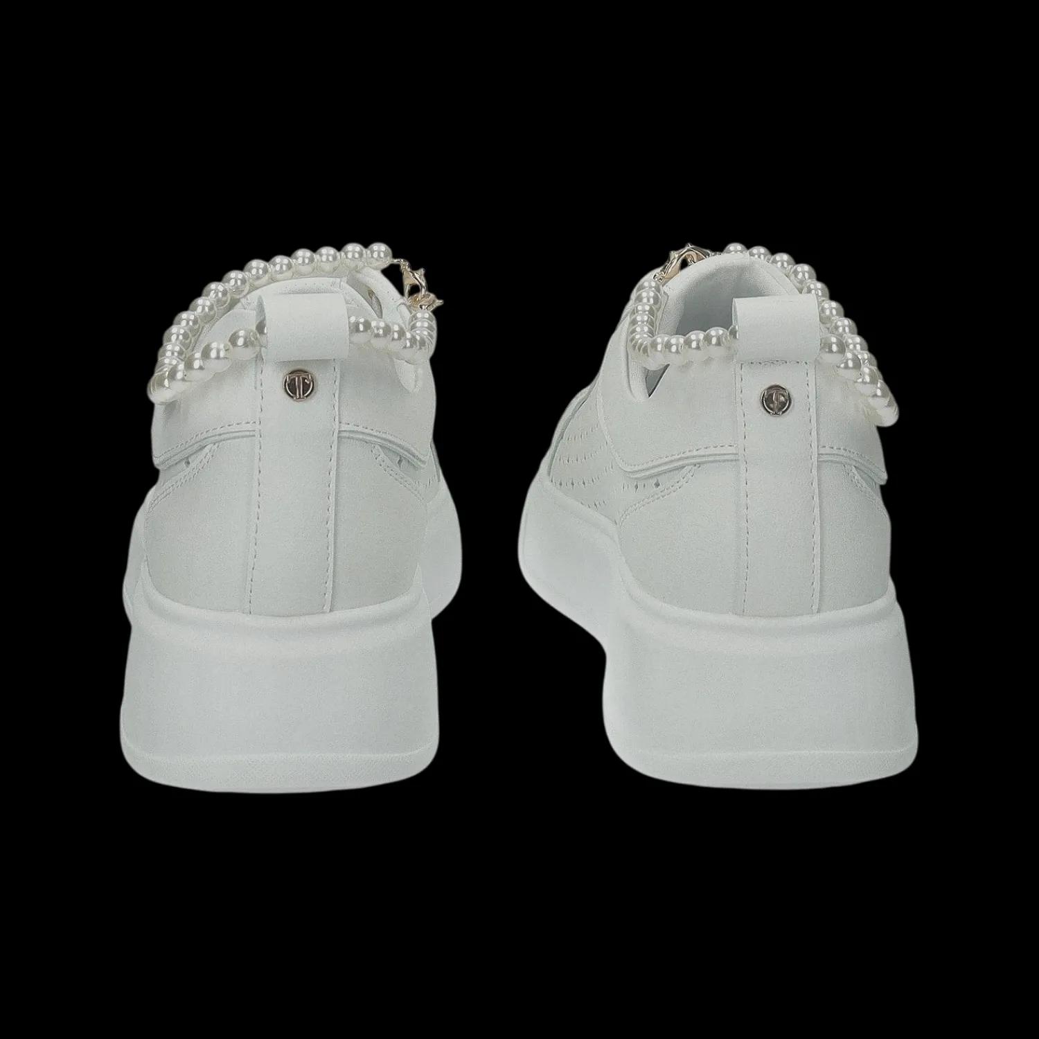 Tata Italia Sneakers platform con catena di perle.Tacco alto 4 cm Online
