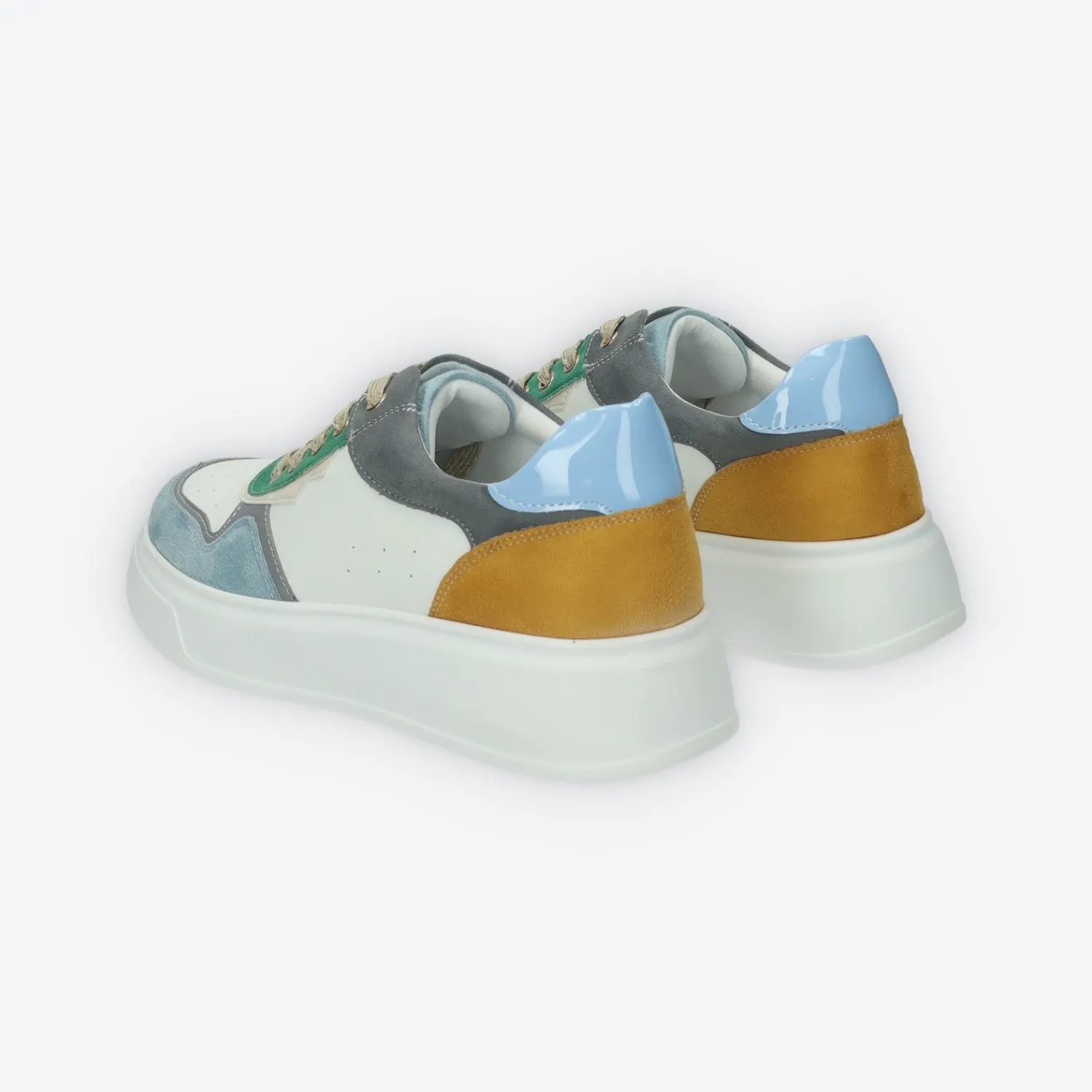 Tata Italia Sneakers platform.Tacco alto 4 cm Blu Clearance