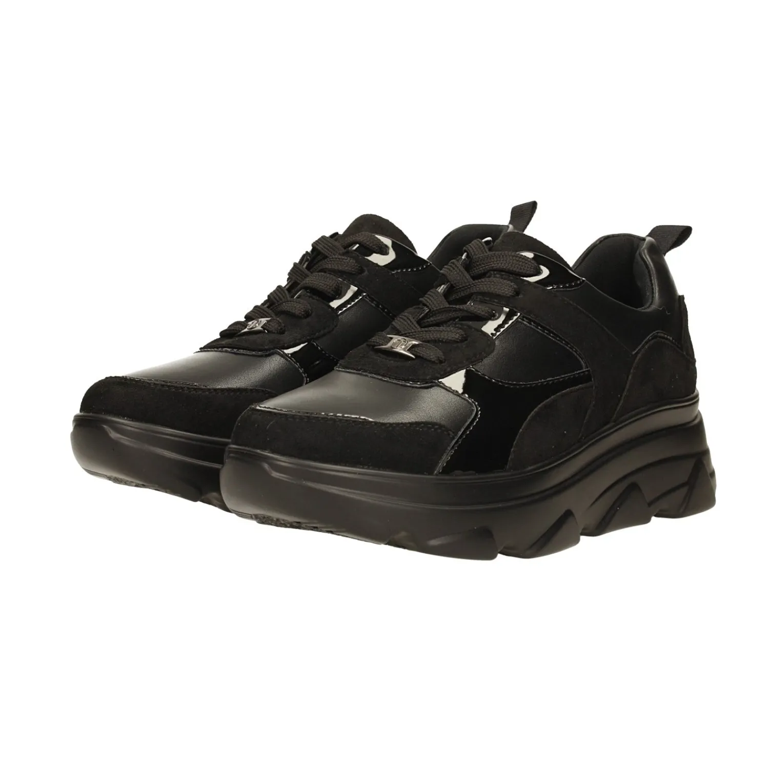 Tata Italia Sneakers total black. Suola alta 5cm Nero Online