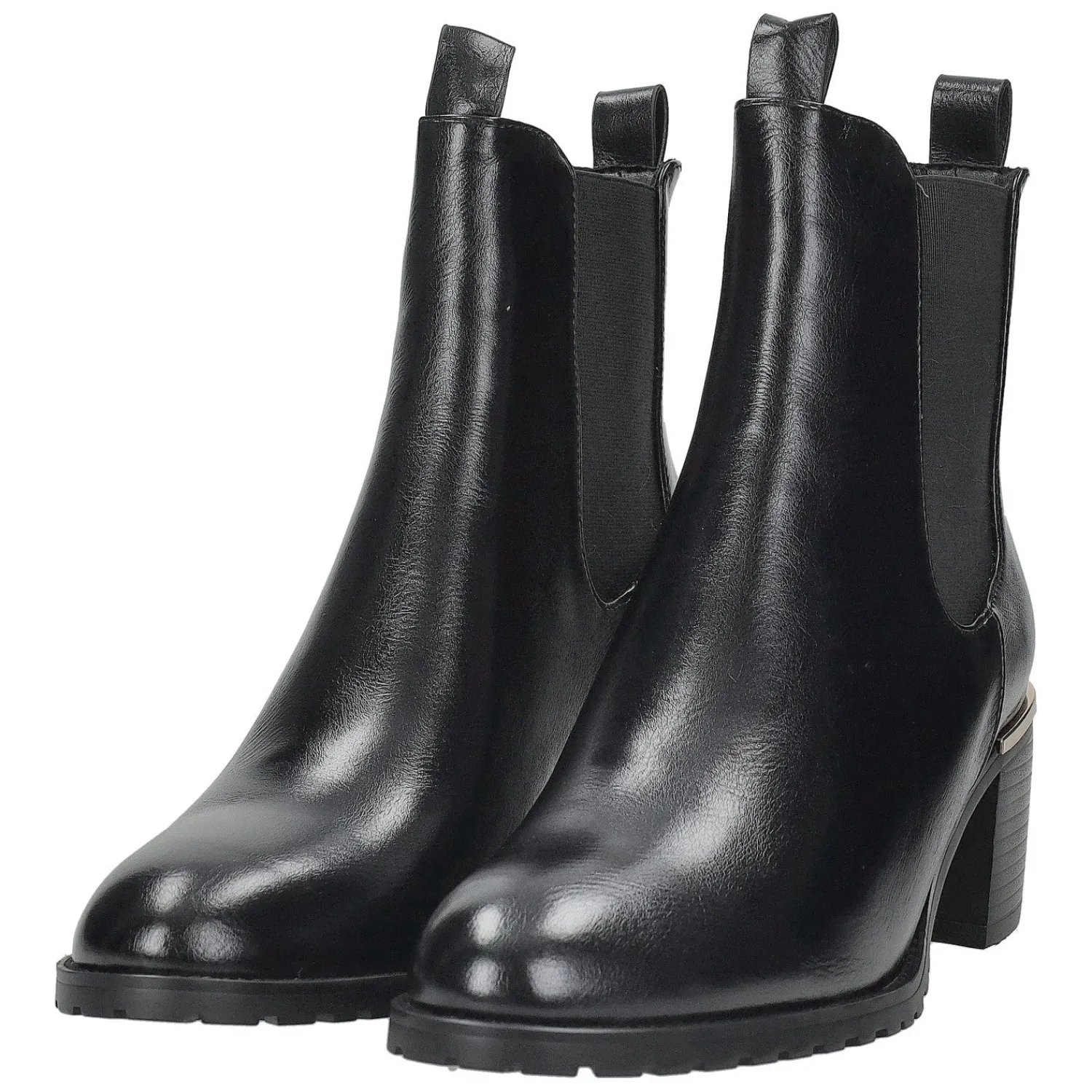 Tata Italia Stivaletti con banda elastica.Tacco alto 6cm Nero Discount