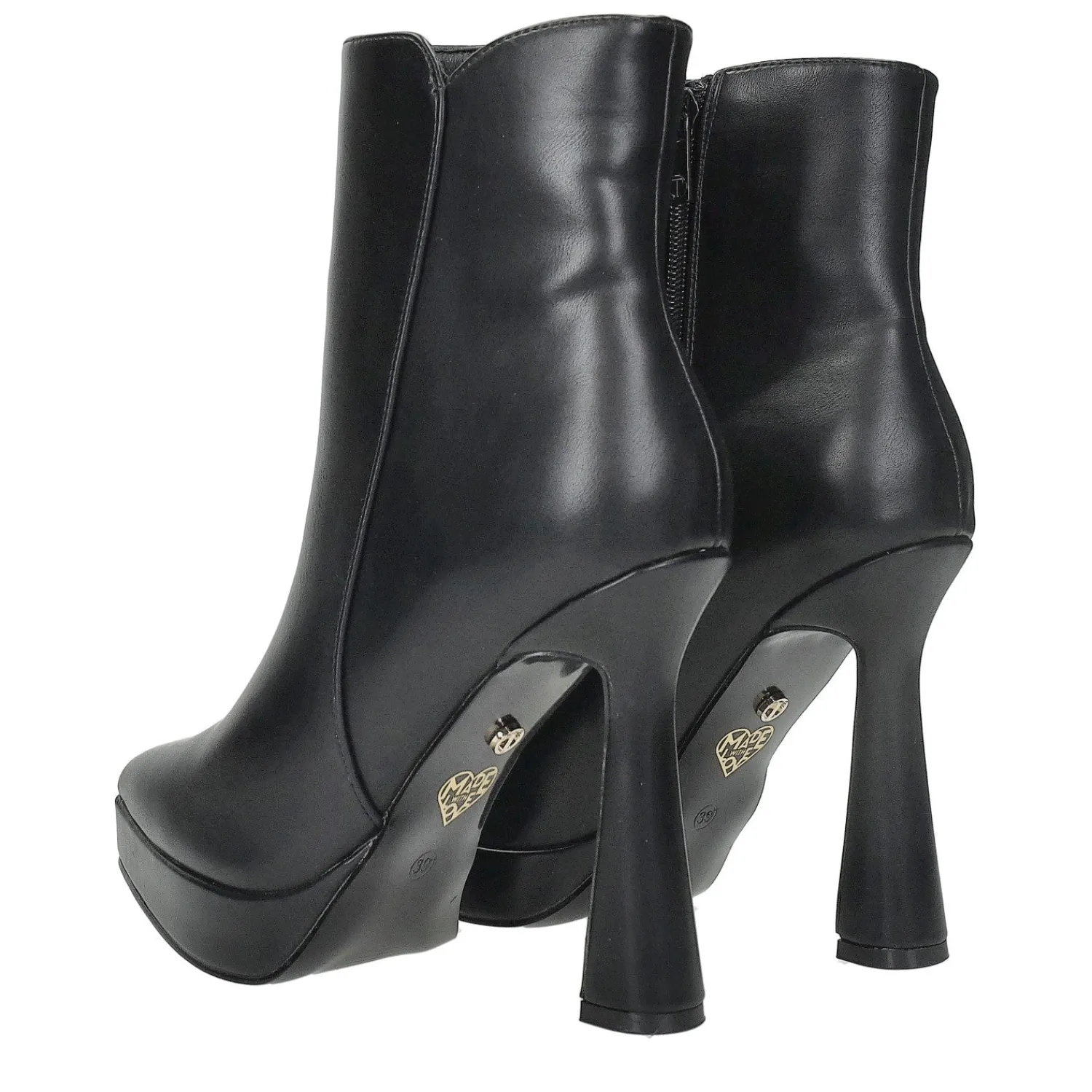Tata Italia Stivaletti con dettagli stretch.Tacco alto 12cm Nero New