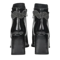Tata Italia Stivaletti con inserti in strass.Tacco alto 7.5cm Nero Outlet