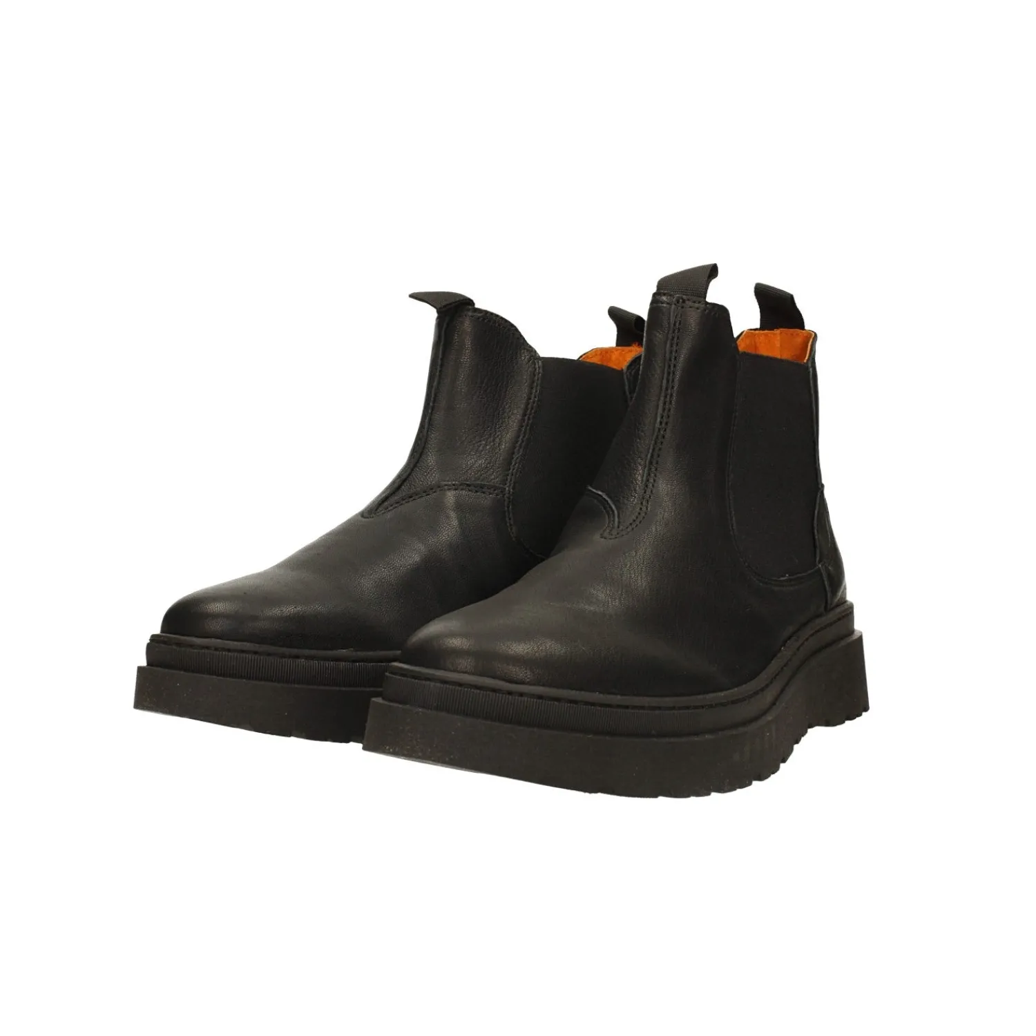 Tata Italia Stivaletti in vera pelle. suola in gomma. Made in Italy Nero New