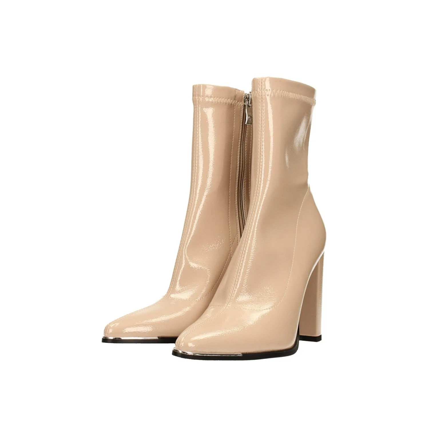 Tata Italia Stivaletti in vernice con profilo metallico in punta. Tacco alto 10.5cm Discount