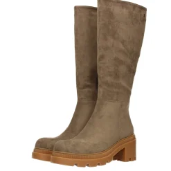 Tata Italia Stivali in morbida microfibra. Tacco largo alto 6cm Taupe Best